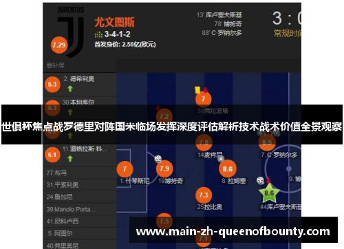 世俱杯焦点战罗德里对阵国米临场发挥深度评估解析技术战术价值全景观察